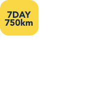 7 day or 750km return