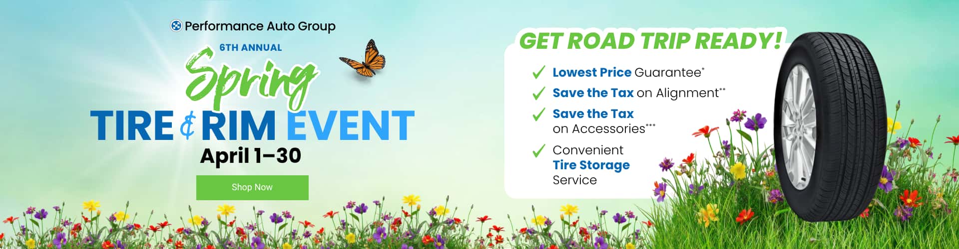 6th Annual | Spring Tire & Rim Event | April 1-30
