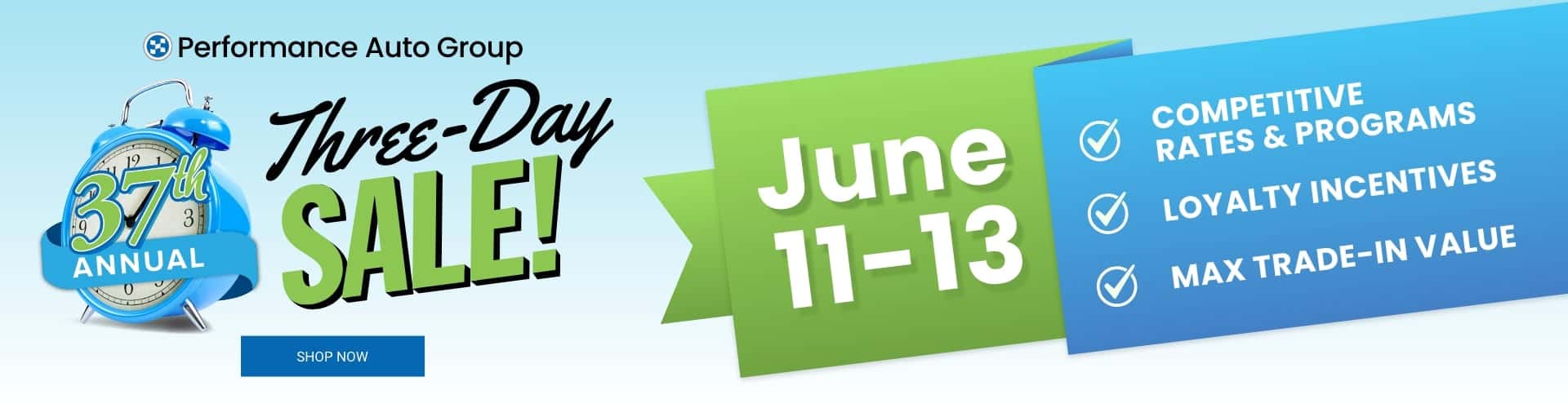 Three-Day Sale! | June 11-13
