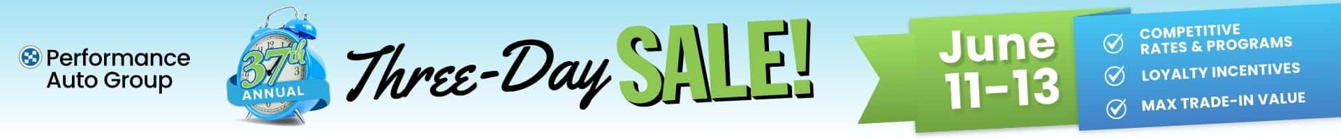 Three-Day Sale! | June 11-13
