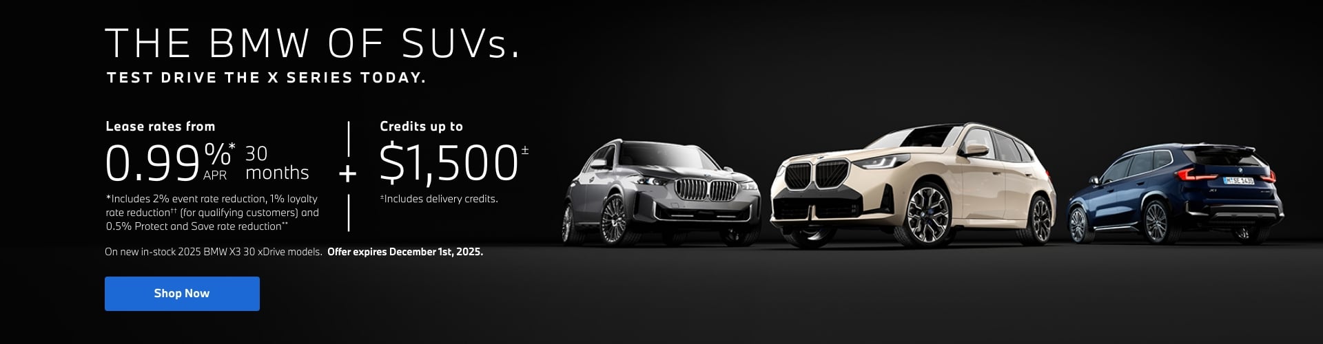 The BMW Of SUVs. Test Drive The X Series Today.