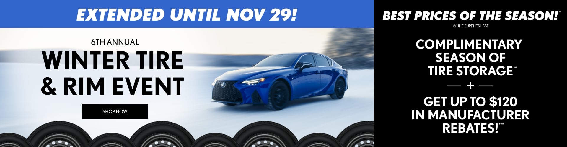 6th Annual | Winter Tire & Rim Event | Extended Until Nov 29!