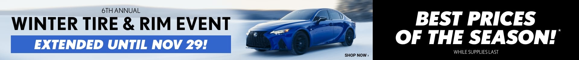 6th Annual | Winter Tire & Rim Event | Extended Until Nov 29!
