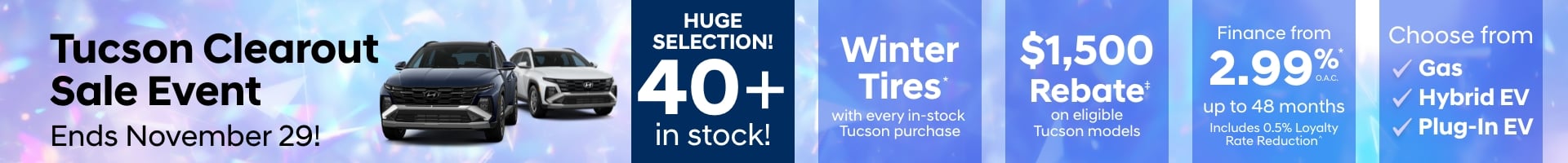 Exclusively at Performance Hyundai Brampton | Tucson Clearout Sale Event
